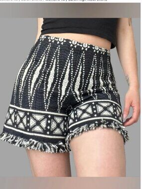 Tory Burch tweed fringe shorts